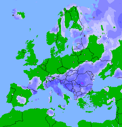 Precipitation (24 h) Europe
