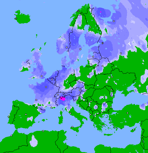 Precipitation (24 h) Europe
